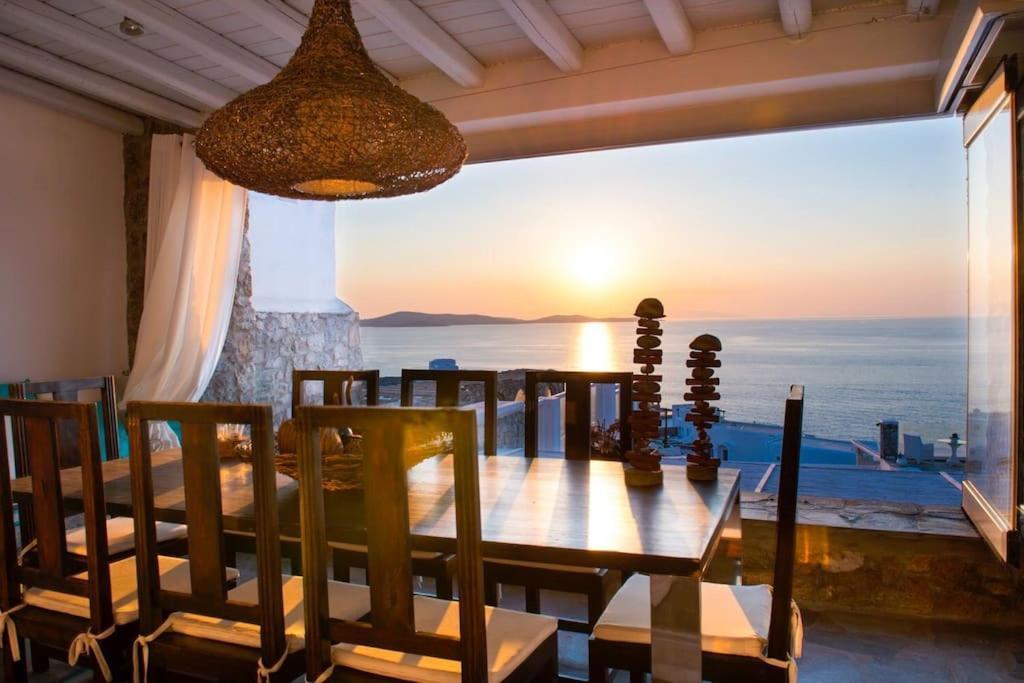 Mykonos Sea View Luxury Villa By Calypso Sunset Villas Mykonos Town エクステリア 写真