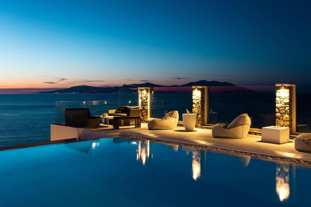 Mykonos Sea View Luxury Villa By Calypso Sunset Villas Mykonos Town エクステリア 写真