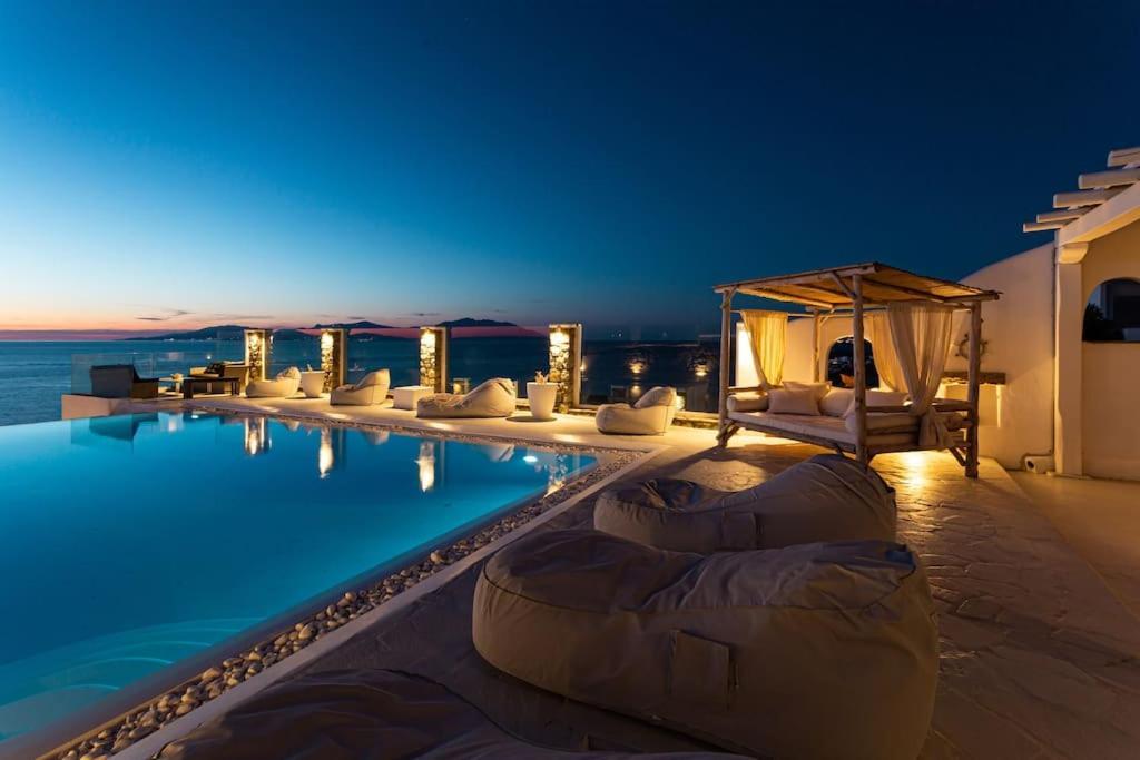 Mykonos Sea View Luxury Villa By Calypso Sunset Villas Mykonos Town エクステリア 写真