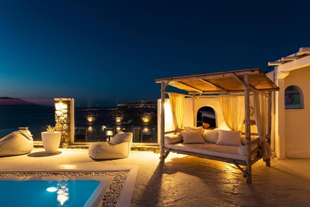 Mykonos Sea View Luxury Villa By Calypso Sunset Villas Mykonos Town エクステリア 写真