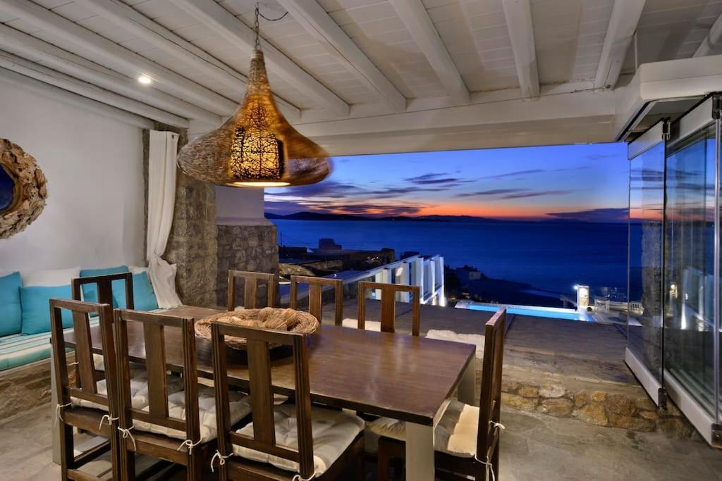Mykonos Sea View Luxury Villa By Calypso Sunset Villas Mykonos Town エクステリア 写真